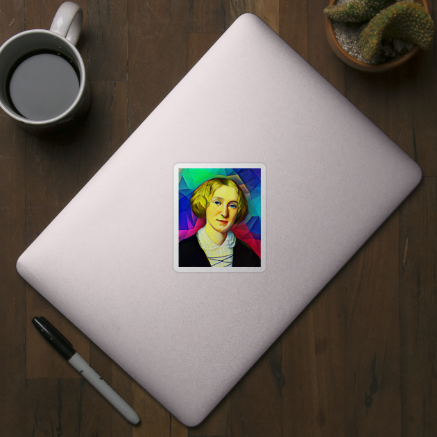 George Eliot Colourful Portrait | George Eliot Artwork 7 by JustLit